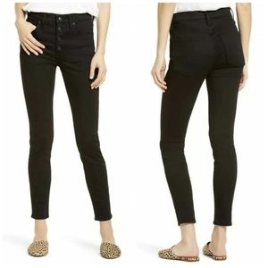 Madewell Black Button fly 9" Mid-Rise Skinny Jeans Sz 29
